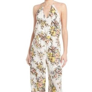Floral Halter Tie Jumpsuit